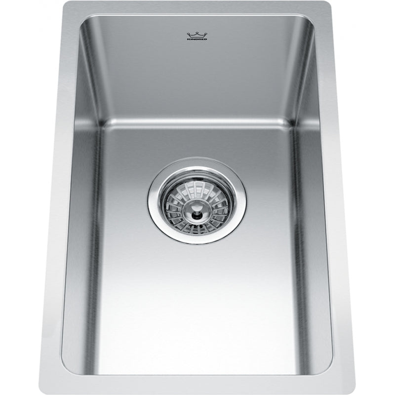 Kindred BSU1812-8 Brookmore Undermount 18G Stainless Steel Single Sink 18Cab