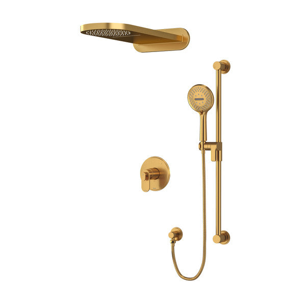 Riobel Arca 3-Way Shower System with Hand Shower Rail and Rain and Cascade Shower Head KIT2745AA
