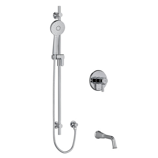 Riobel Momenti 2-Way System KIT 1244 with Spout Hand Shower Rail and J Shaped Handles