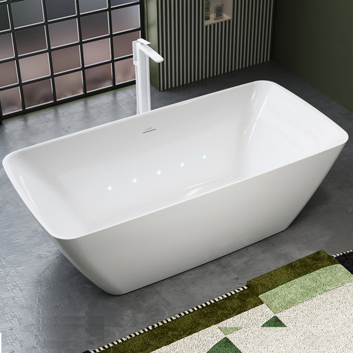 Virta Pearls Jewel 67" Freestanding  Acrylic Airjet Bathtub