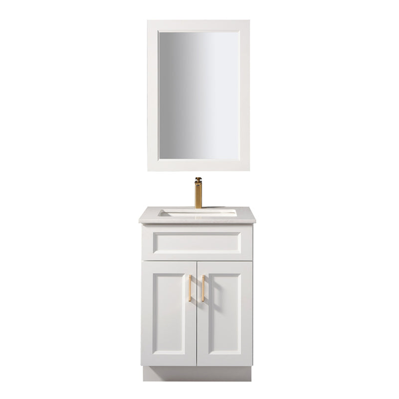 TC 24" Shaker Single Sink Vanity with Bevelled Panels