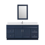 TC 72" Shaker Single Sink Vanity with Bevelled Panels