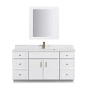 TC 60" Shaker Single Sink Vanity with Slim Panels