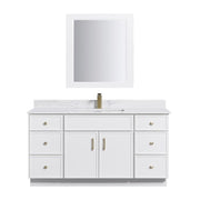 TC 72" Shaker Single Sink Vanity with Slim Panels