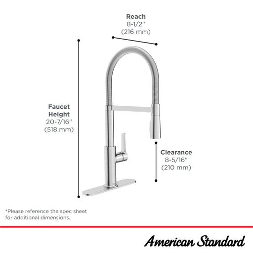 American Standard Porcini Semi-Pro Dual Spray Kitchen Faucet