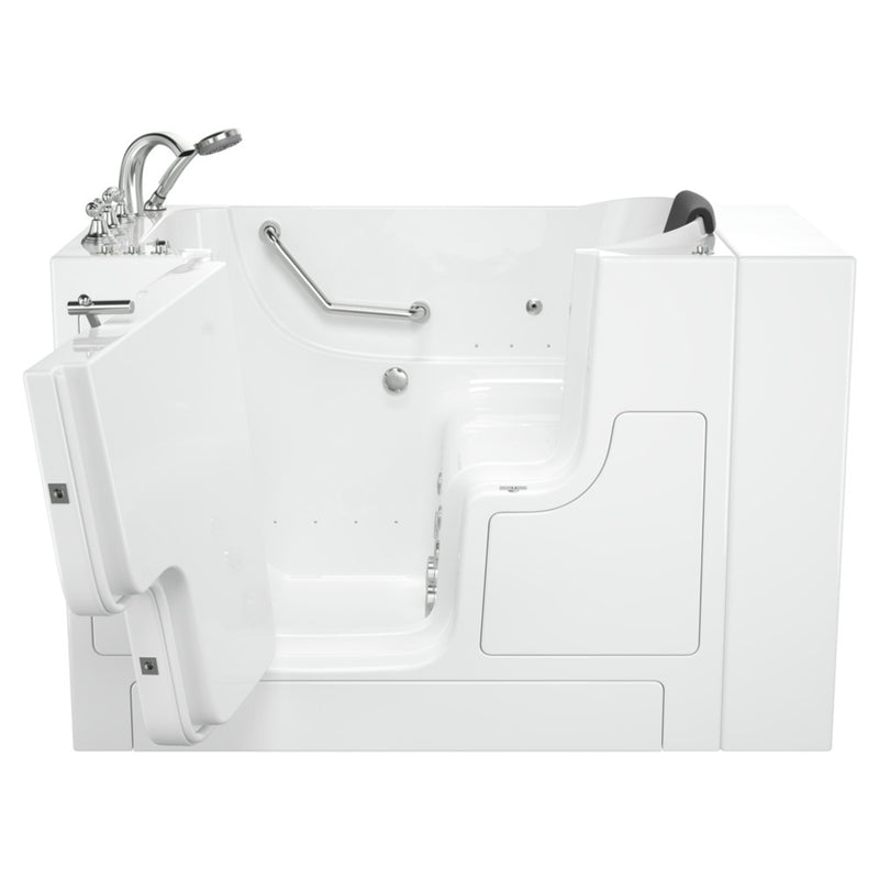 American Standard Gelcoat Premium Series 30 x 52-Inch Walk-in Tub With Combination Air Spa and Whirlpool Systems - Left-Hand Dra