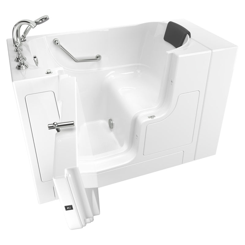 American Standard Gelcoat Premium Series 30 x 52-Inch Walk-in Tub With Soaking Bath - Left-Hand Drain With Faucet