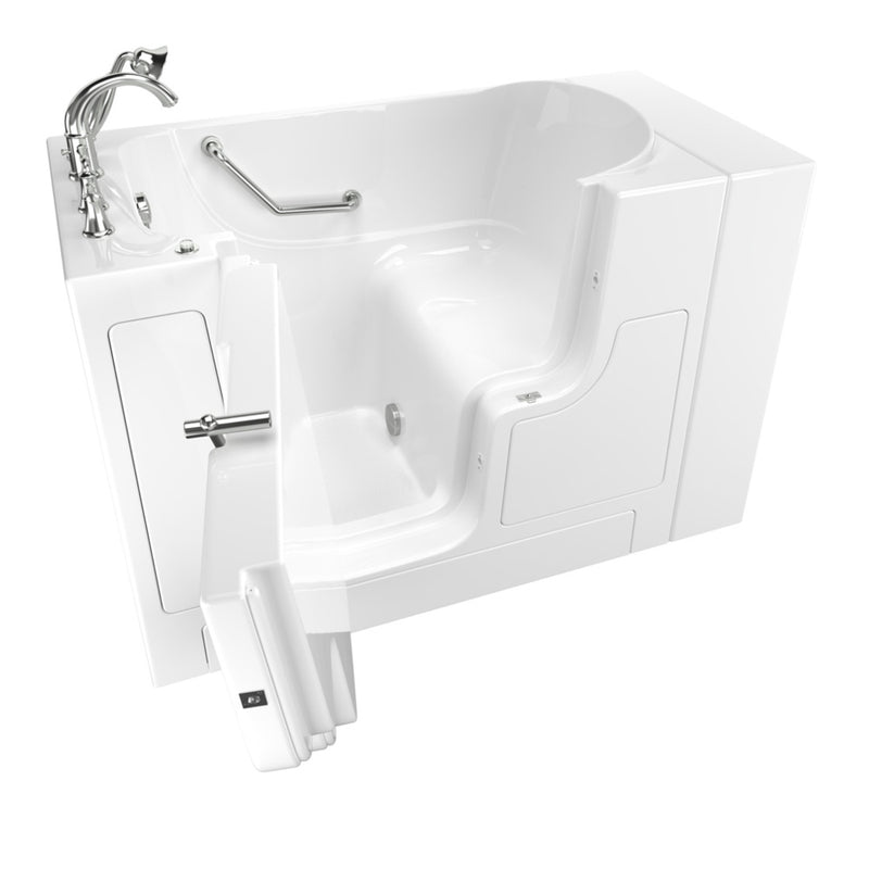 American Standard Gelcoat Value Series 30 x 52-Inch Walk-in Tub With Soaking Bath - Left-Hand Drain With Faucet