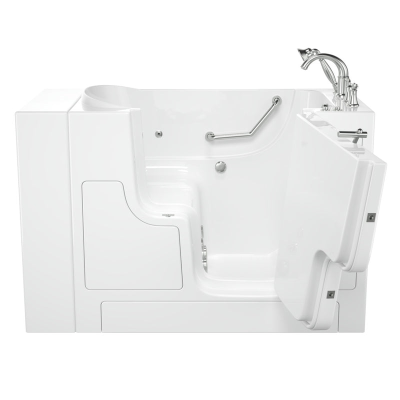 American Standard Gelcoat Value Series 30 x 52-Inch Walk-in Tub With Whirlpool System - Right-Hand Drain With Faucet
