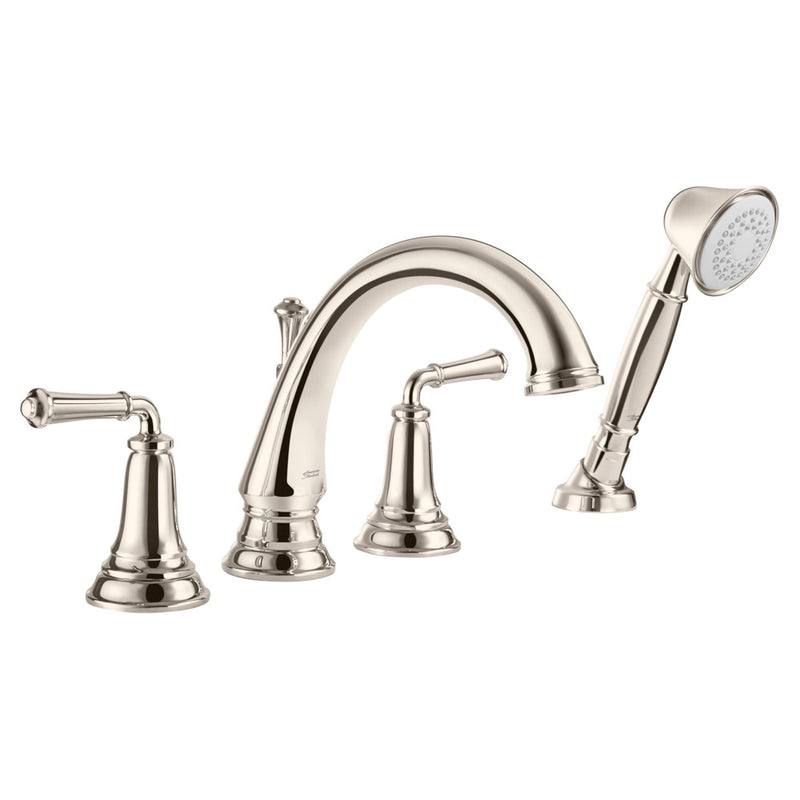 American Standard Delancey Bathtub Faucet With  Lever Handles and Personal Shower for Flash Rough-In Valve