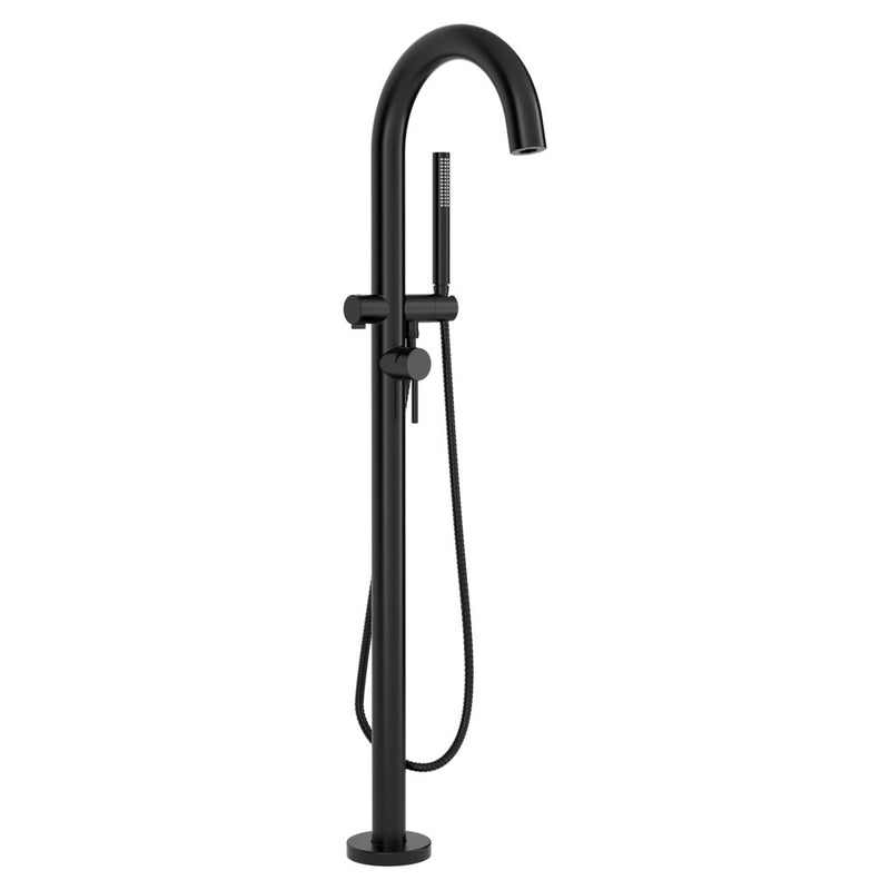 American Standard Contemporary Round Freestanding Bathtub With Lever Handle Faucet for Flash Rough-In Valve