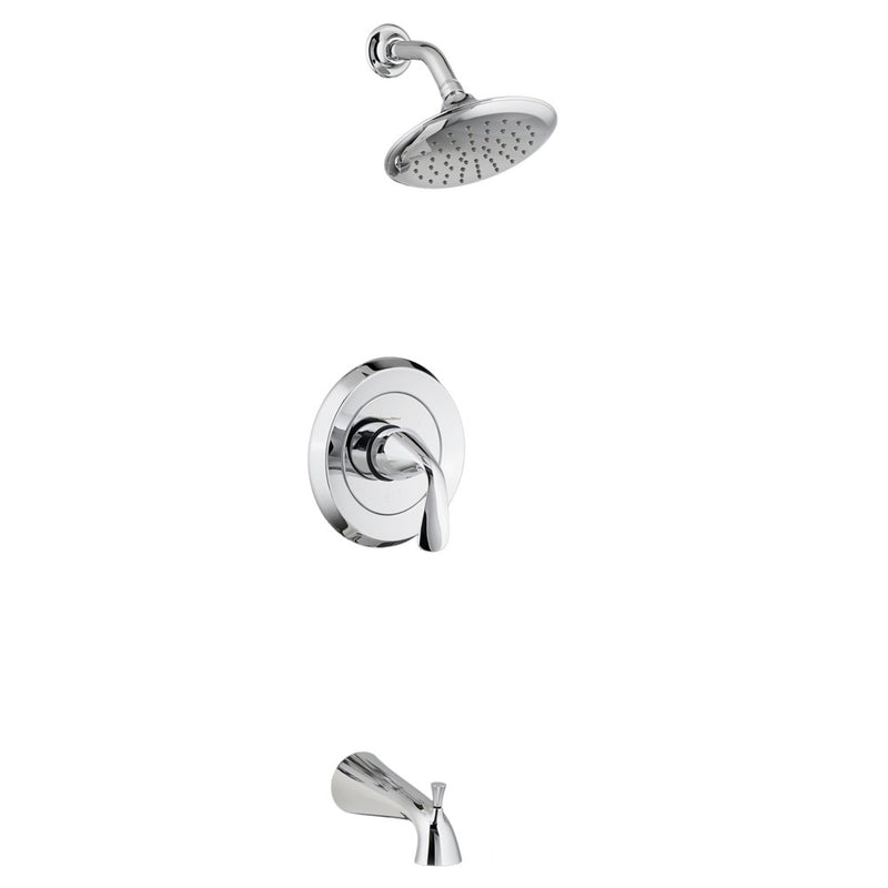 American Standard Fluent 2.5 gpm/9.5 L/min Tub and Shower Trim Kit With Showerhead Double Ceramic Pressure Balance Cartridge Wi