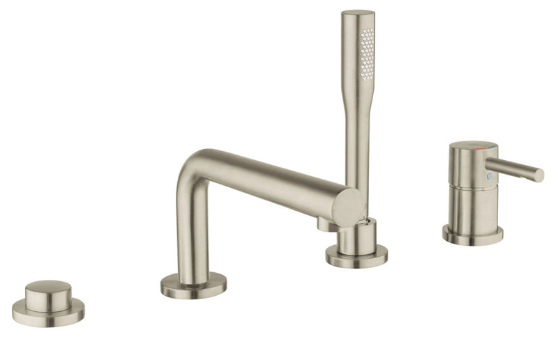 Grohe 19578 Essence New 4-Hole Single-Handle Deck Mount Roman Tub Faucet with 6.6 L/min - 1.75 GPM Hand Shower