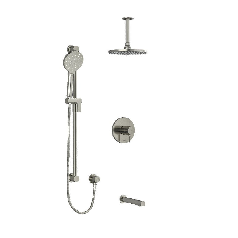 Riobel Riu 3-Way Shower System Trim with Hand Shower Rail, Shower Head and Spout TKIT1345RUTMKN