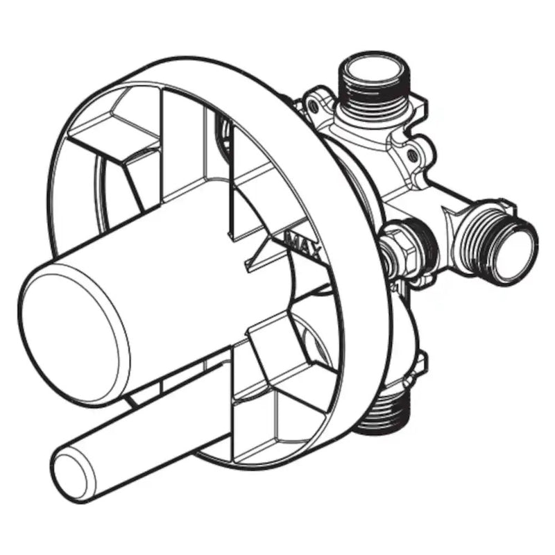 Kalia 1/2" Pressure Balance Valve With Integrated Diverter And ABS Protective Cover