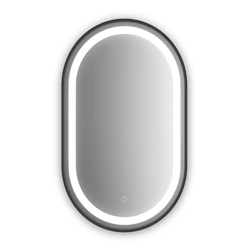 Kalia Effect Oblong Led Illuminated Oblong Shape Frame Mirror With Frosted Strip And Touch-Switch For Color Temperature Control