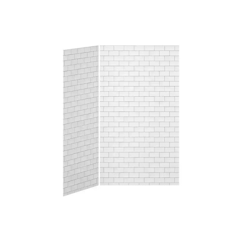 Kalia 48X36 Tiles 48X36 2-Panel Shower Wall Kit For Corner Installation - Tiles Gloss