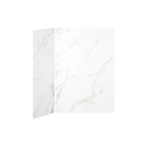 Kalia 60X36 Gold Minerals 60X36 2-Panel Shower Wall Kit For Corner Installation - Gold Minerals Gloss