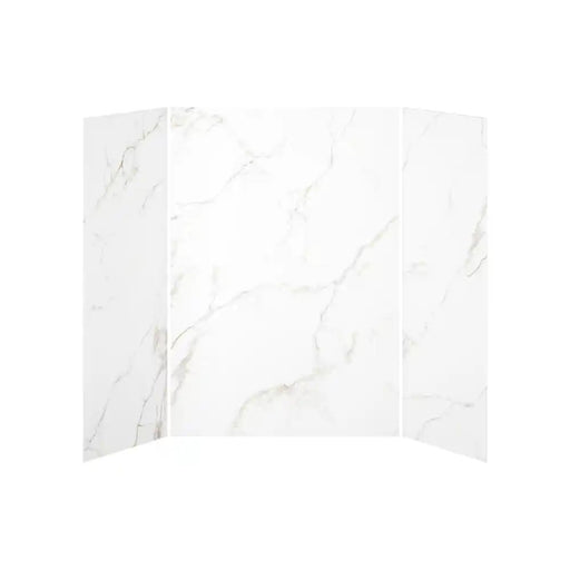 Kalia 36X60X36 Gold Minerals 60X36 3-Panel Shower Wall Kit For Alcove Installation - Gold Minerals Gloss