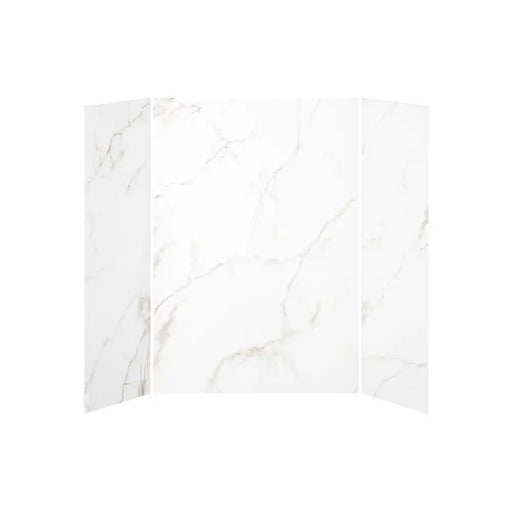 Kalia 32X60X32 Gold Minerals 60X32 3-Panel Shower Wall Kit For Alcove Installation - Gold Minerals Gloss