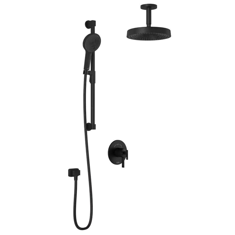 Kalia Roundone TCD1 Premia Aquatonik T/P Coaxial Shower System With Vertical Ceiling Arm