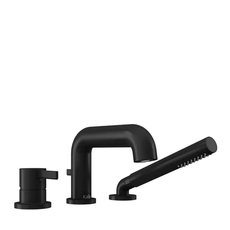Kalia Basico Pressure Balance 3-Piece Deckmount Tub Filler With Handshower