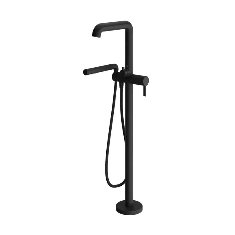 Kalia Basico Pressure Balance Floormount Tub Filler With Handshower