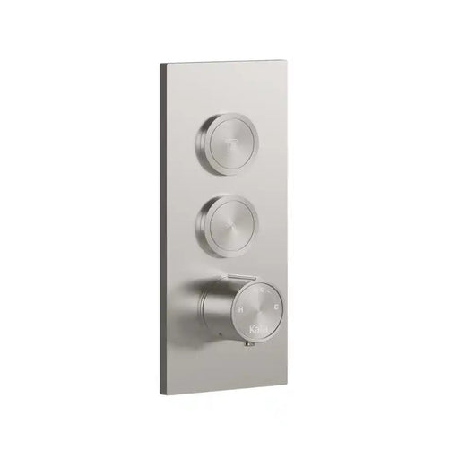 Kalia 2-Way Aquatonik Type T/P 1/2" Push-Button Valve With Square Decorative Trim