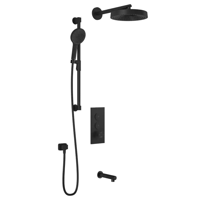 Kalia Roundone TB3 Premia Aquatonik T/P Push-Button Shower System With Wallarm