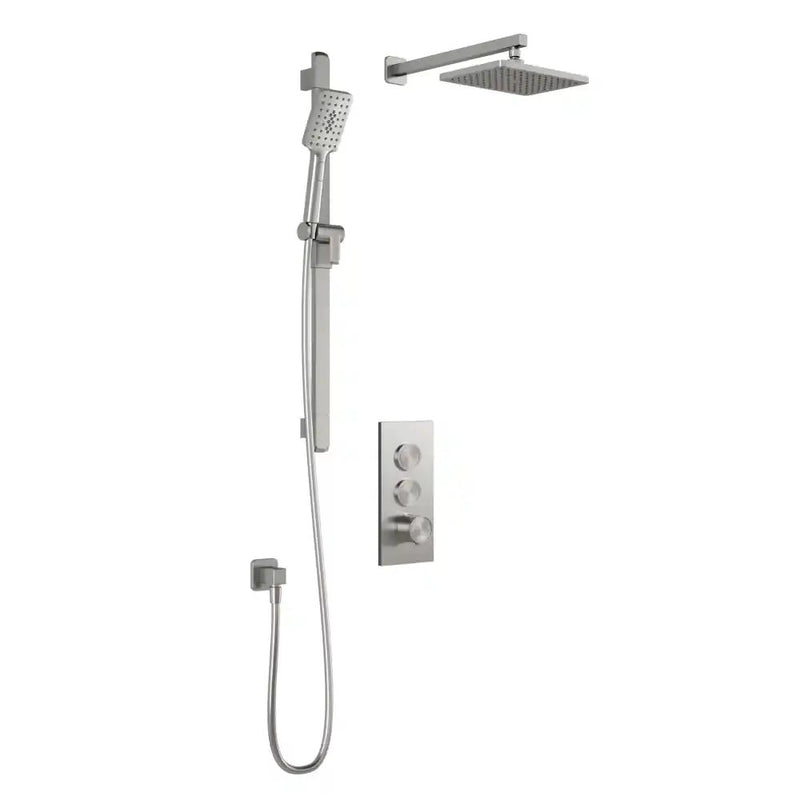 Kalia Squareone TB2 Aquatonik T/P Push-Button Shower System With Wallarm