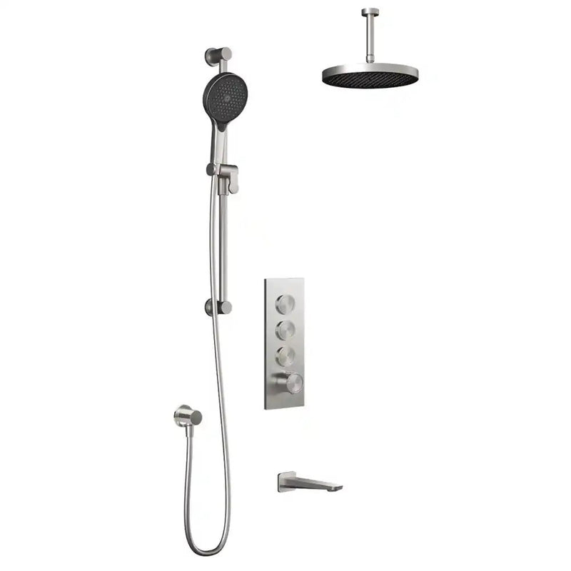 Kalia Moroka TB3 Plus Aquatonik T/P Push-Button Shower System With Vertical Ceiling Arm