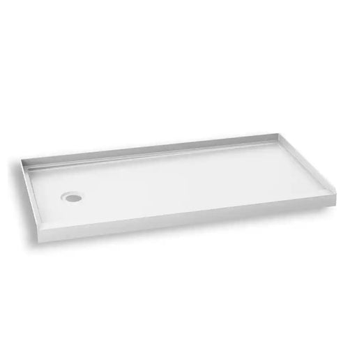 Kalia Koncept 60X30 Rectangular Acrylic Shower Base 60X30 With Left Drain And Integrated Tiling Flanges On 3 Sides