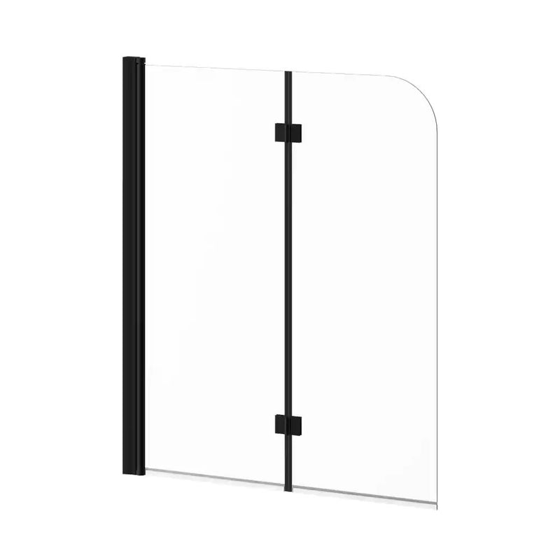 Kalia Flip 2-Panel Frameless Pivot Bath Shield 46" X 56" Clear Glass