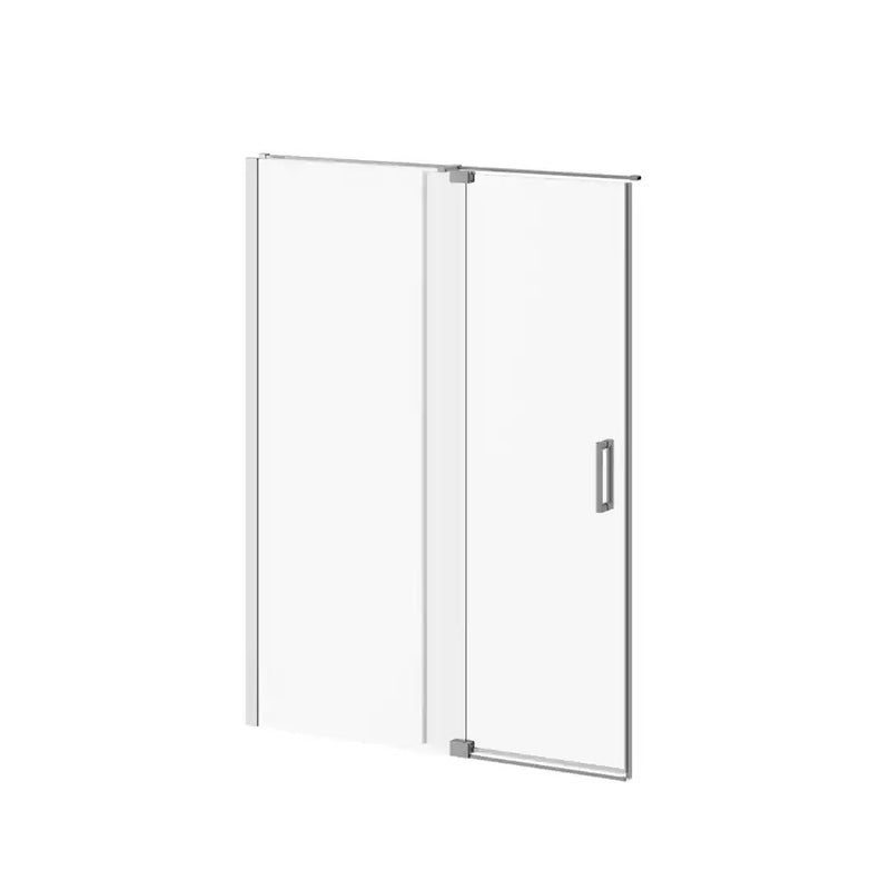 Kalia Distink With Kaliaprotek 60"X77" 2-Panel Pivot Shower Door Duraclean Glass With Film For Alcove Installation