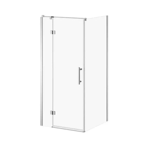Kalia Enkel 6mm 2-Panel Pivot Shower Door With Return Panel 36"X36"X74" For Corner Installation Clear Glass