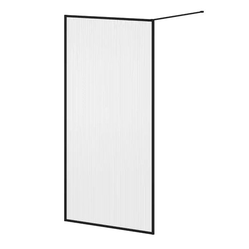 Kalia Dune Framed Shower Shield 39" X 79" Fluted Glass