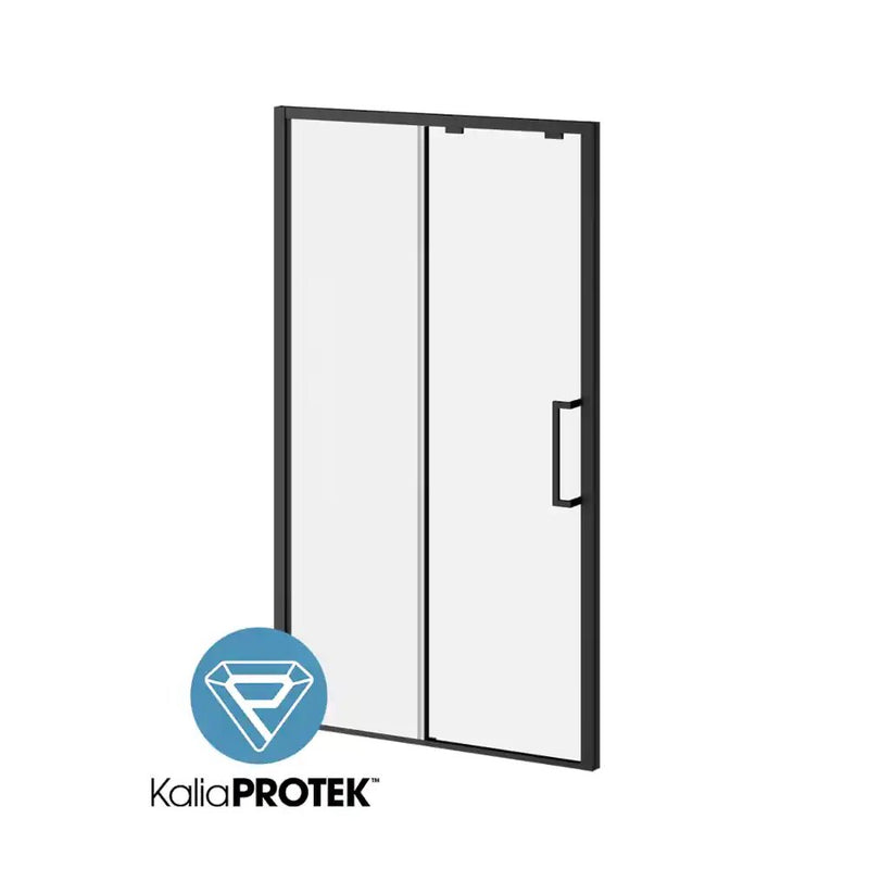 Kalia Ikonik With Kaliaprotek 48"X79" Sliding Shower Door Duraclean Glass With Protective Glass With Fixed Panel And Mobile Pane