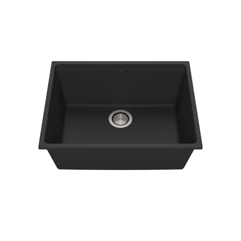 Kalia Bacia 25 Granistone Single Bowl Kitchen Sink 25" With Drain And Silicone Mat For Undermount Installation