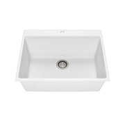 Kalia Bacia 27 Granistone Single Bowl Kitchen Sink 27" With Drain And Silicone Mat For Drop-In Installation