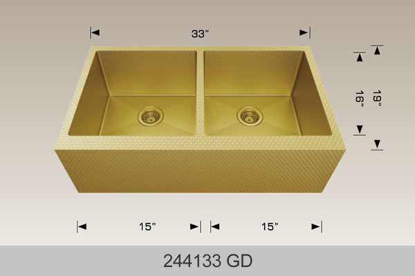 Bosco 244133 Textured Titanium Apron Sink