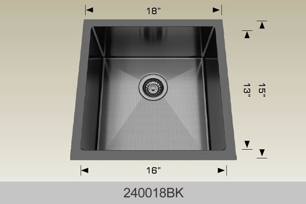 Bosco 240018 Textured Titanium Series Stainless Steel Kitchen Sink