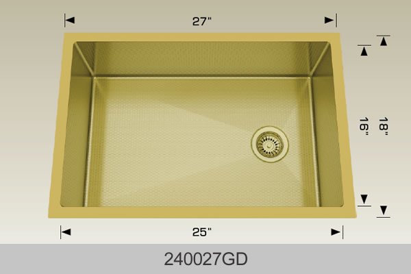 Bosco 240027 Textured Titanium Series Stainless Steel Kitchen Sink