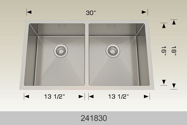 Bosco 241830 Textured Titanium Series Stainless Steel Kitchen Sink