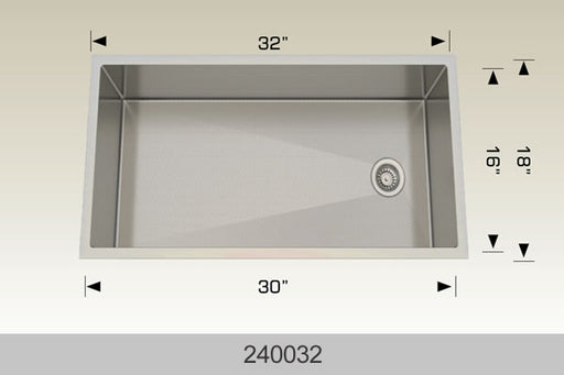 Bosco 240032 Textured Titanium Series Stainless Steel Kitchen Sink