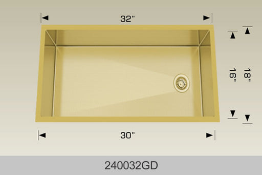 Bosco 240032 Textured Titanium Series Stainless Steel Kitchen Sink