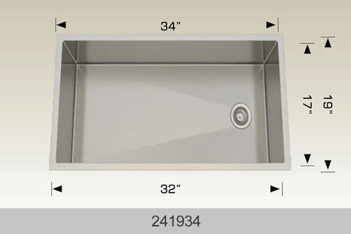 Bosco 241934 Textured Titanium Series Stainless Steel Kitchen Sink