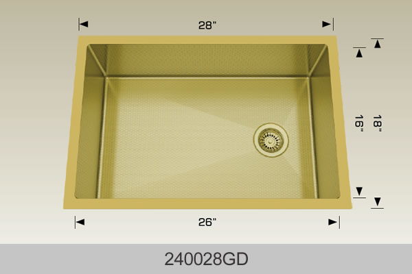 Bosco 240028 Textured Titanium Series Stainless Steel Kitchen Sink