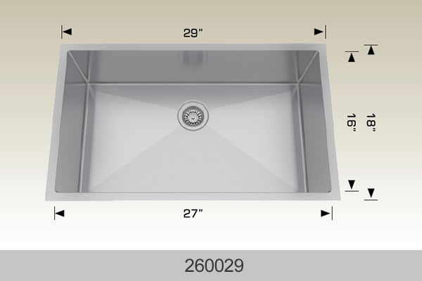 Bosco 260029 Textured Titanium Series Stainless Steel Kitchen Sink
