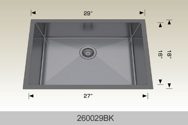 Bosco 260029 Textured  Series Stainless Steel Kitchen Sink