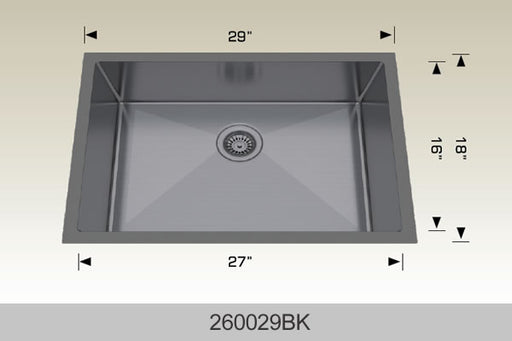 Bosco 260029 Textured  Series Stainless Steel Kitchen Sink